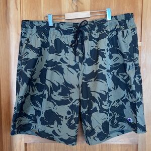 Champion Men's Swim Shorts - Olive and Black